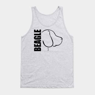 Beagle profile dog lover Tank Top